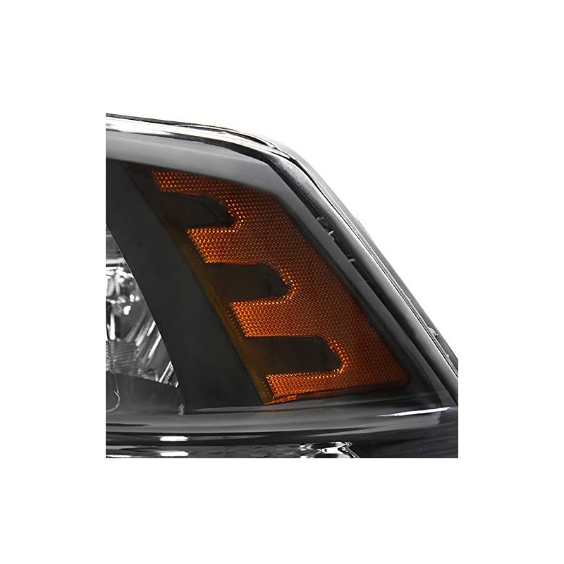 Spec-D Tuning Euro Black Clear Headlights Compatible with Dodge Ram