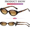 AIEYEZO - anteojos de sol ovaladas retro para mujer, estilo