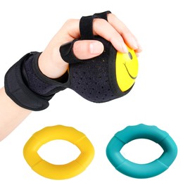 NIdreamCE Grip Strength Ball Finger Stroke,Hand Therapy Equipment Training Ball, Multi-Functional Stroke Recovery Hand Device Finger Straightener & Anti-Spasticity Resting Hand Splint Rehabilitation