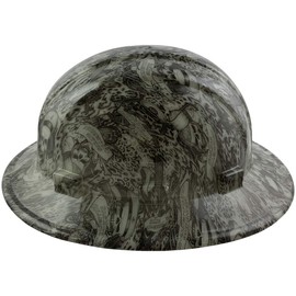 Hydrographic Full Brim Hard Hats with 6 Point Suspension - Skeleton Sailors GLOW IN THE DARK