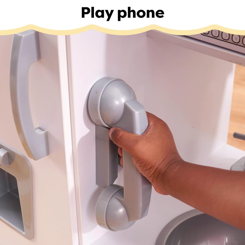 KidKraft Vintage Wooden Play Kitchen with Pretend Ice Maker and