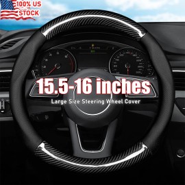 hxontheway Large Size Steering Wheel Cover for Land Rover Discovery LR4 LR3 LR2 15.5-16inch