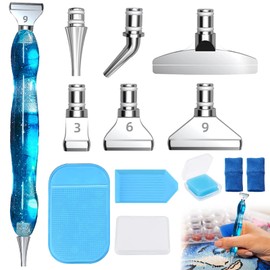 Diamond Painting Accessories Pens DIY 5D Diamond Painting Pen Kits and Tools Resin Diamond Painting Pen for Adults and Children Arts Crafts with 6 Pieces Replacement Pen Heads for Diamond Painting