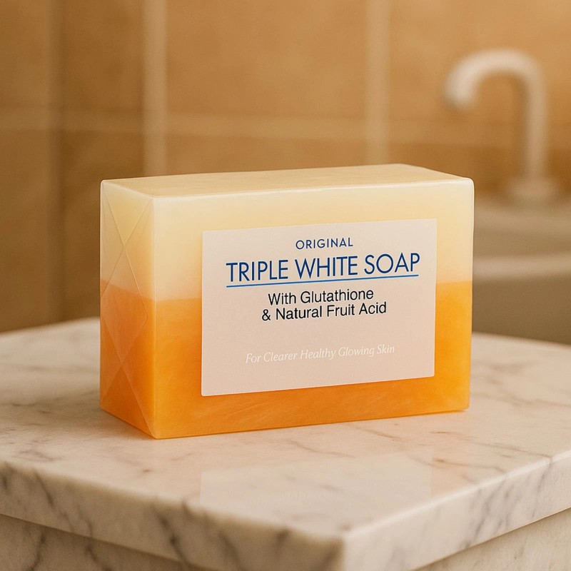Jabón Triple Blanco con Placenta Kójica Glutación y Ácido Natural