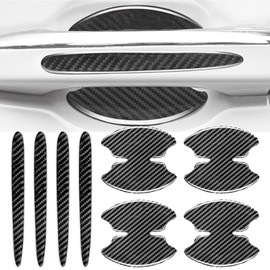 Door Handle Protectors for Vehicles | 8X Car Door Handle Cup Protector | Black Automotive Exterior Accessories, Protective Shield Guard for Car Truck Pickup