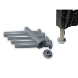 5-Pack Gray Sleeve and Cap Set for Pool Safety Fence | Original Made By Life Saver Pool Fence DIY - 5/8'' Base Diameter and 4'' Height | For Use on Concrete, Pavers, Deck