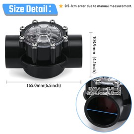 7305 Check Valve Replacement for Jandy 2-Inch to 2-1/2-Inch 180-Degree Straight Through Flow Check Valve Compatible with Pool and Spa (7305)