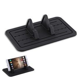 equlup Car Dashboard Phone Holder, Silicone Gel Mobile Phone Mount Cradle Stand Universal Pad Mat Adjustable Multifunctional Clip for Smartphones GPS Devices