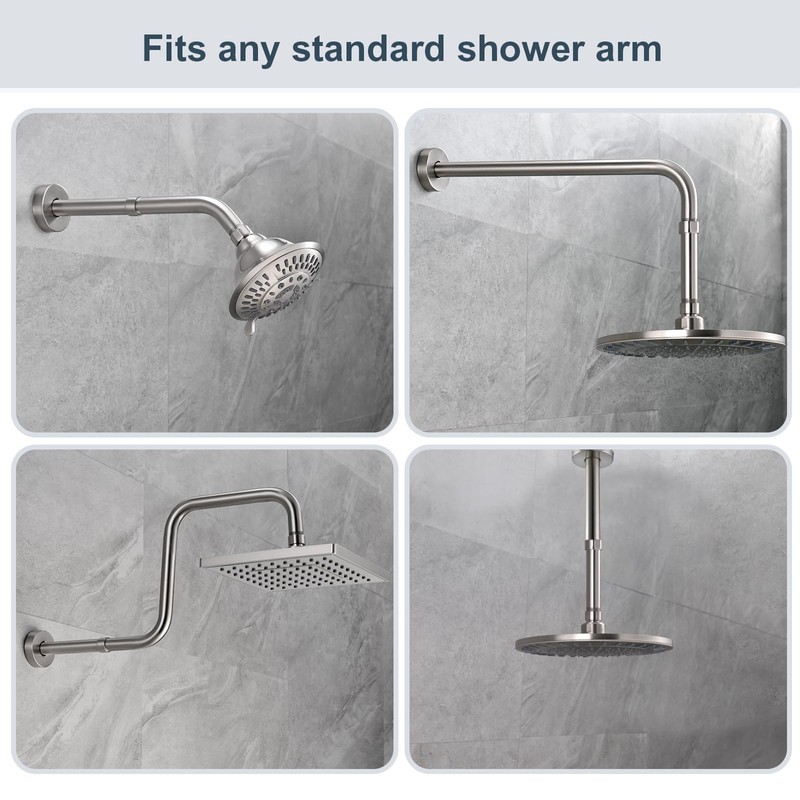 BRIGHT SHOWERS Shower Arm Extender for Rain and Handheld Shower