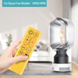 Universal Fan Remote Control Suitible for Dyso n HP04 HP05 HP06 HP09 Air Purifier Heater Fan, Yellow, Non-metallic material