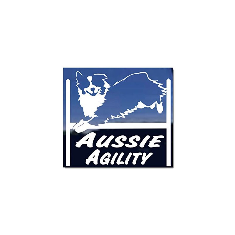 Aussie Agility ~ Agility Dog Agility Aussie Vinyl Window Decal