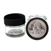 5 ml 1/6 oz Small Glass Jars with Black Lids