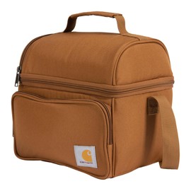 Carhartt Camping Cooler, Worksite Lunchbox, Soft Shell Lunch Bag for Construction Sites, Work and Everyday Use, Brown
