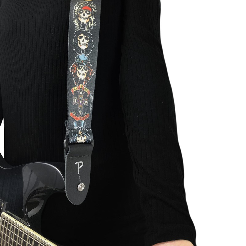 Perri's Leathers | Guns n Roses Polyester Guitar Strap|2” Wide,