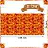 2 Pack Fall Tablecloth Maple Leaf Plastic Table Cover Autumn