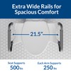 Bemis Assist Toilet Seat with Built-in Support Handles, Hinges Never