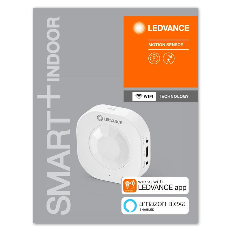 LEDVANCE SMART+ Sensor with WiFi Technology, Wireless Smart Motion Sensor,