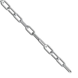 hannger Stainless Steel Chain, 3/16 in by 6.6 Ft Strong Heavy Duty Chain Link Chain, Tough Metal Chainlink Security Chain for Fence Gate Anti-Theft Shade Sail Camping Clothesline Swing Hanging Chains