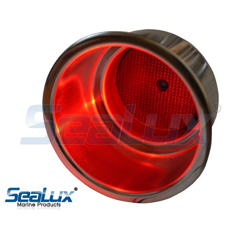 SeaLux Stainless Steel Illuminated LED Drink Holder Blue or Red