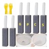 6 Pcs Limpieza Inodoro De Baño Cepillo Piedra Pómez+ Guantes