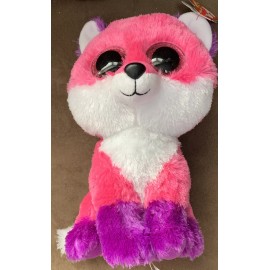 TY BEANIE BOOS JOEY FOX 9” PINK PURPLE PLUSH RARE SUPER CUTE!!