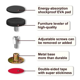 Krisler Adjustable Threaded Bed Frame Anti-Shake Tool for Bed, Headboard stoppers, Bedside Headboards Prevent loosening Anti-Shake Fixer, 4 pc, 27-138mm, Easy Install