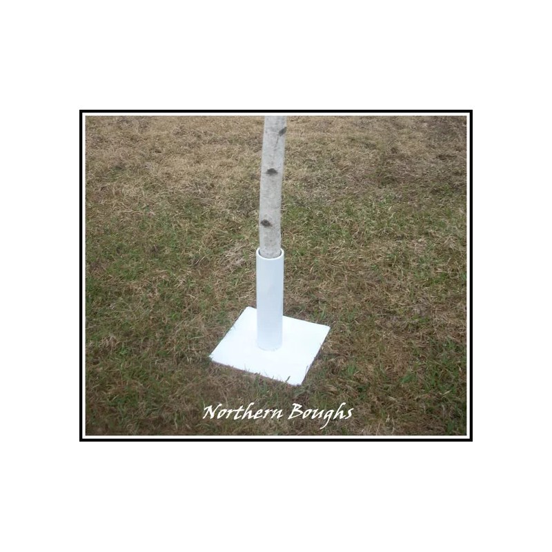 Handmade One White Birch Wedding Chuppah Stand