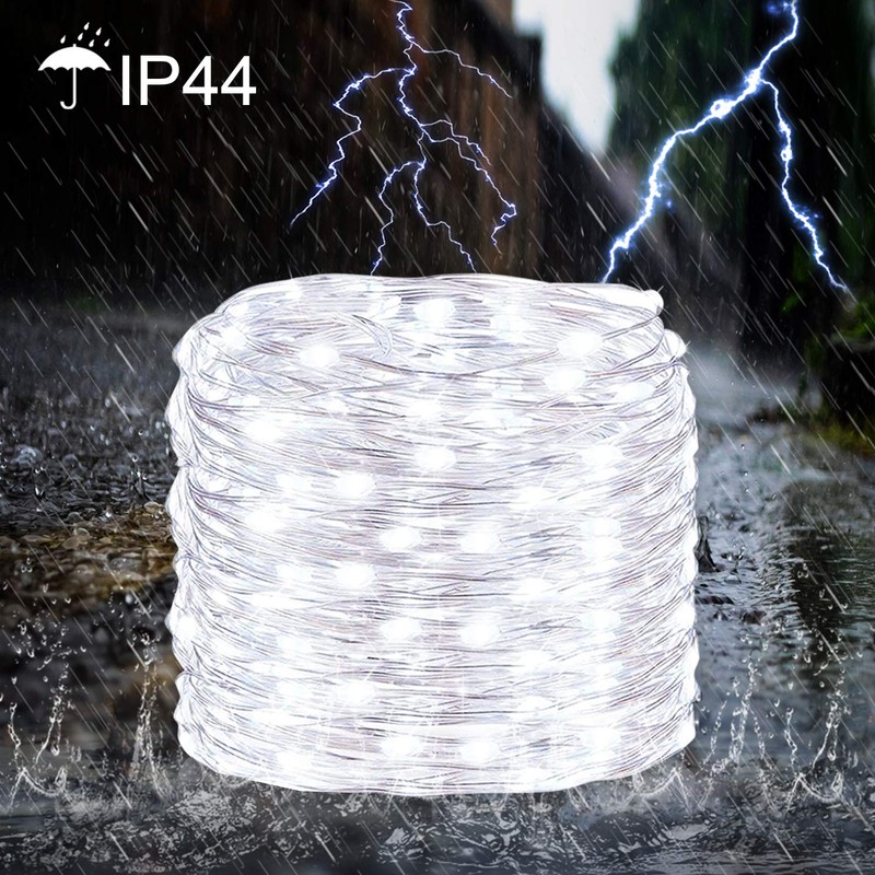 JMEXSUSS 2 Pack White Fairy Lights Battery Operated, 33ft 100