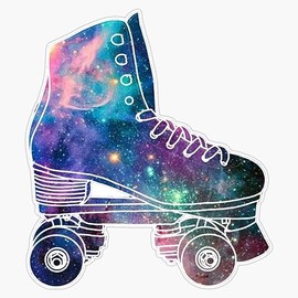 MAGNET Roller Skates In Space Magnetic Vinyl Sticker Decal Magnet 5"