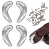 Goetor Heel Plates 4 Pcs Metal Shoes Heel Taps Tips