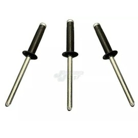 J J Motorsports Small Head Black 3/16" Exploding (Tri-Fold) Pop Rivets 25 ct. Racing Fasteners