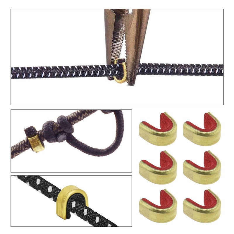 EMSea 30PCS Archery String Nocking Points Brass Bow String Nocks