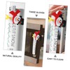 KOMBIUDA 4pcs Snowman Handle Christmas Doorknob Protectors Washable Appliance Prevent