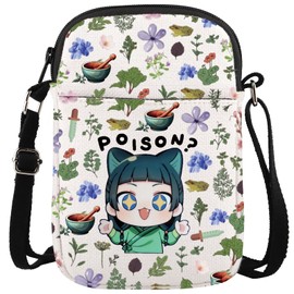 WCGXKO Anime Inspired Messenger Bag Animated Movie Themed Zipper Crossbody Bag For Fans (POISON CR CA)