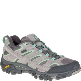 Merrell Women's Moab 2 Waterproof Hiking Shoe, Drizzle/Mint, 6 W US