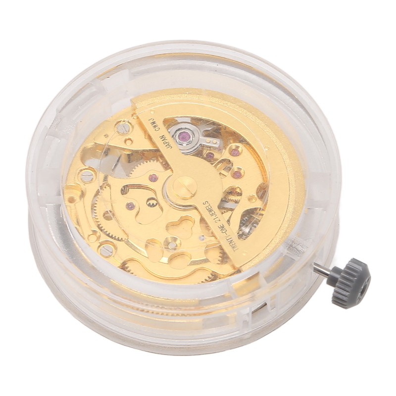 8N24 Watch Movement Golden Alloy Automatic Hollow Out Watch Replacement