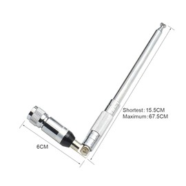 MythGeek Telescopic Antenna for 7C FM Transmitter, with TNC 50 Ohm Connector 0~7W Adjustable Antenna Broadcast
