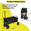 Eagwon Collapsible Wagon Cart, Heavy Duty Folding Wagon with Telescopic