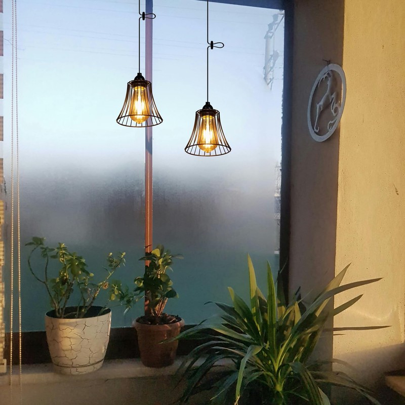 YIKEGE LICHT 3X Outdoor Chandelier Pendant Light for Gazebo Battery