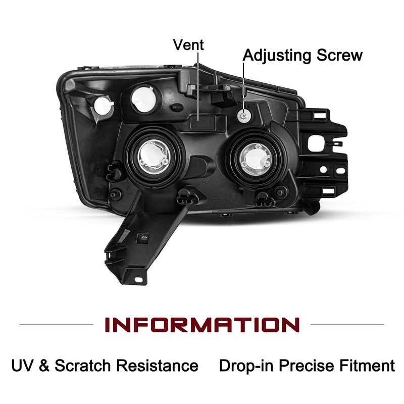 JSBOYAT Headlight Assembly Compatible with 2004-2015 Titan / 05-07 Armada