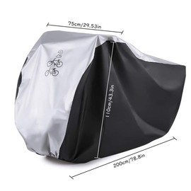WooZuu Bike Cover for 2 Bikes Cycle Bicycle Rain Cover Waterproof Bike Cover All Weather Dust Resistant UV Protection Ideal for Mountain Bike, Road Bike
