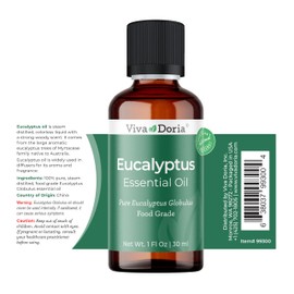 Viva Doria Eucalyptus Essential Oil, 100% Pure, Natural, Essential Globulus Oil, Undiluted, for Aromatherapy | Food Grade, 30 mL (1 Fluid Ounce)