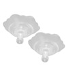2pcs Nipple Shield Double Layer Protective Petal Shape Silicone Nursing