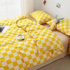 Lunoroey Duvet Cover Set Yellow Single Size Light Grey and