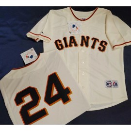 Majestic 1913 Majestic San Francisco Giants WILLIE MAYS Sewn Baseball JERSEY Creme New - XL