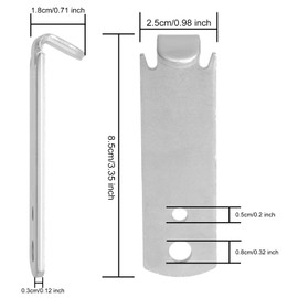 2pcs T-Post Clip Tool, Metal Fence Wire Twister for T Post Clips Bending Tool Easy to Use Barb Wire Twisting Tools for Fencing Wires