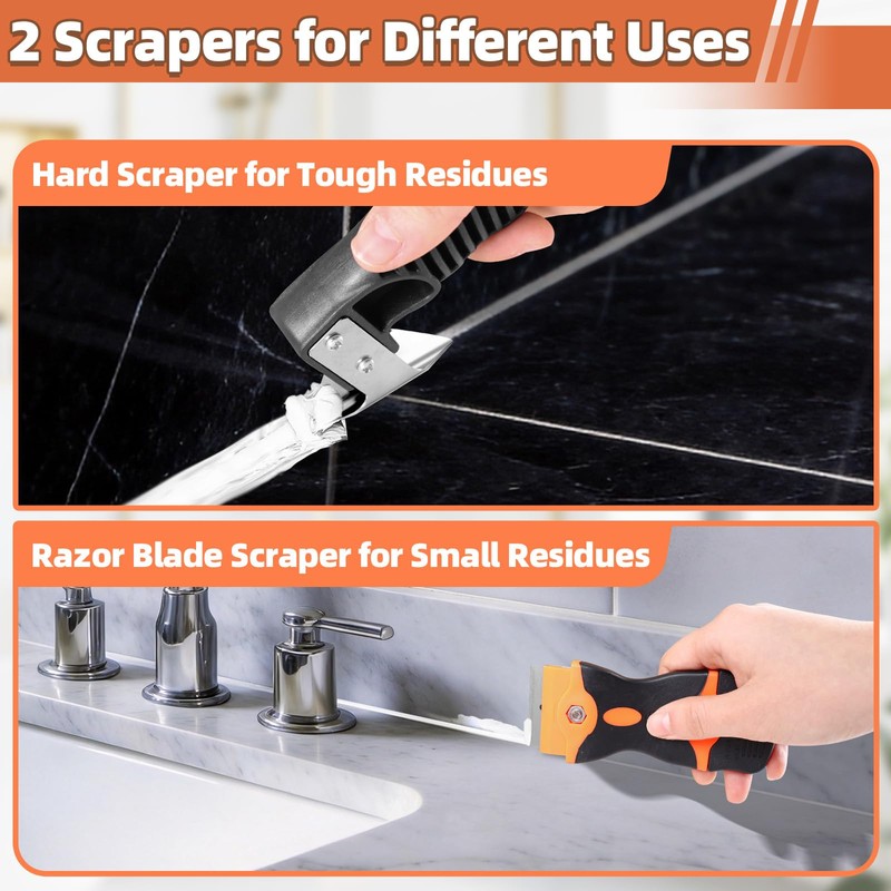 6 Pcs Caulk Tool Set-Multi-Purpose Silicone Caulking Tool Kit with