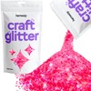 Hemway Craft Glitter Fluorescent Pink 100g Multi Size Glitter