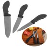3Pcs Fruit Knife with Ergonomic Handle Black Blade Ceramic Cooking