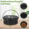 Whthteey Retro Portable Iron Mosquito Coil Holder with Handle Round